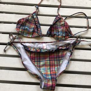 Victoria secrets 2 piece plaid bathing suit